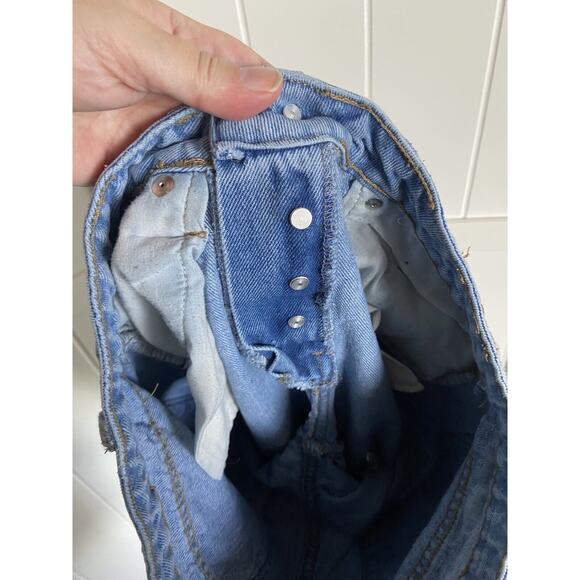 RSQ Womens Jeans Sz 1 25 Boyfriend Light‎ Blue Wash Denim 100% Cotton Ripped - Picture 4 of 7